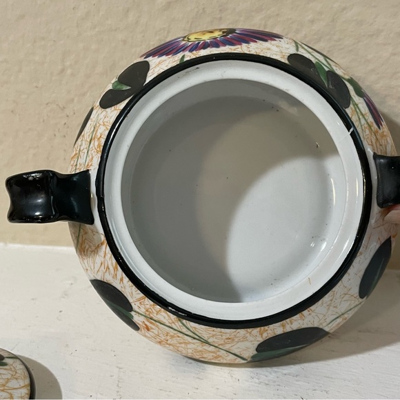 Vintage hand painted Meito china sugar bowl and creamer - Picture 6 of 16